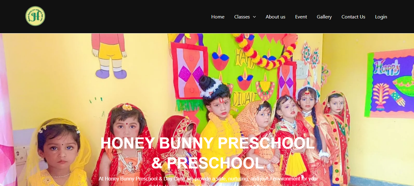 Honey Bunny Preschool & Day Care Website